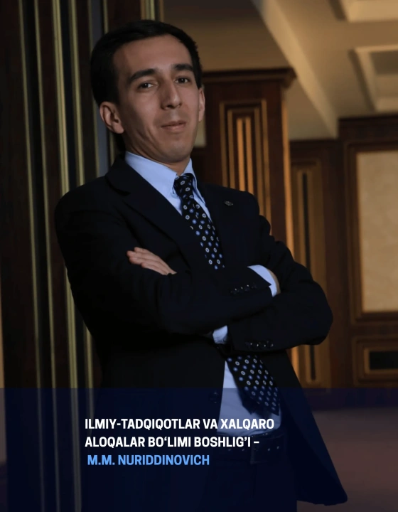 Ilmiy-tadqiqotlar va xalqaro aloqalar bo‘limi boshlig'i